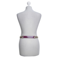 Céline Patent leather belt in purple