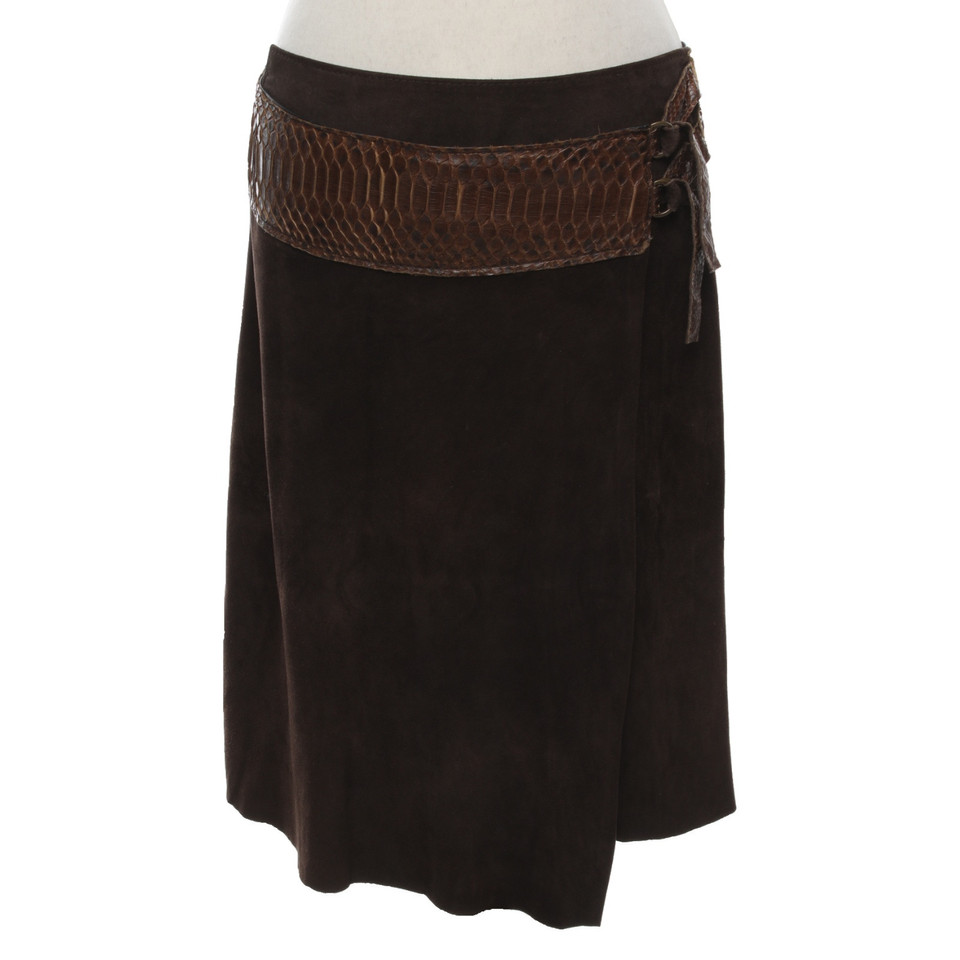 Utzon Skirt Leather in Brown