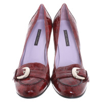 Pollini Pumps/Peeptoes Patent leather in Bordeaux