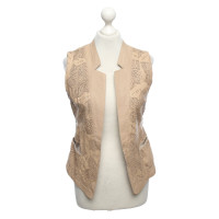 Marc Cain Vest Leather in Beige