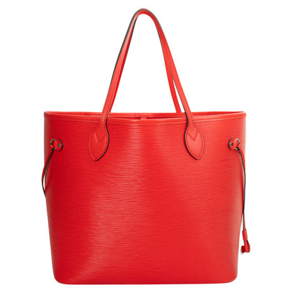 Louis Vuitton Neverfull MM32 Leer in Rood