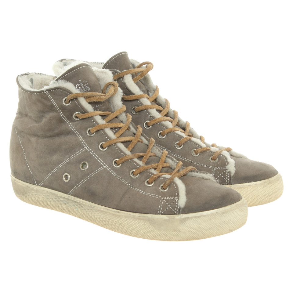 Leather Crown Trainers Leather in Grey
