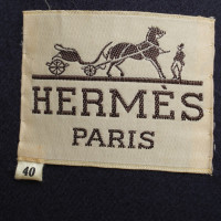 Hermès Wollmantel mit Webband