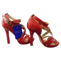 Jimmy Choo For H&M Sandalen aus Leder in Rot