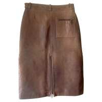 Céline Leather skirt in brown