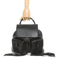 Gucci Bamboo Backpack Leer in Zwart