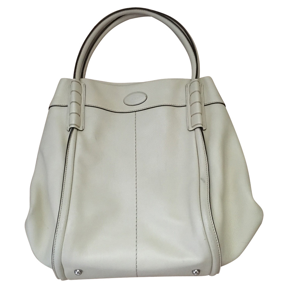 Tod's Handtasche aus Leder in Creme