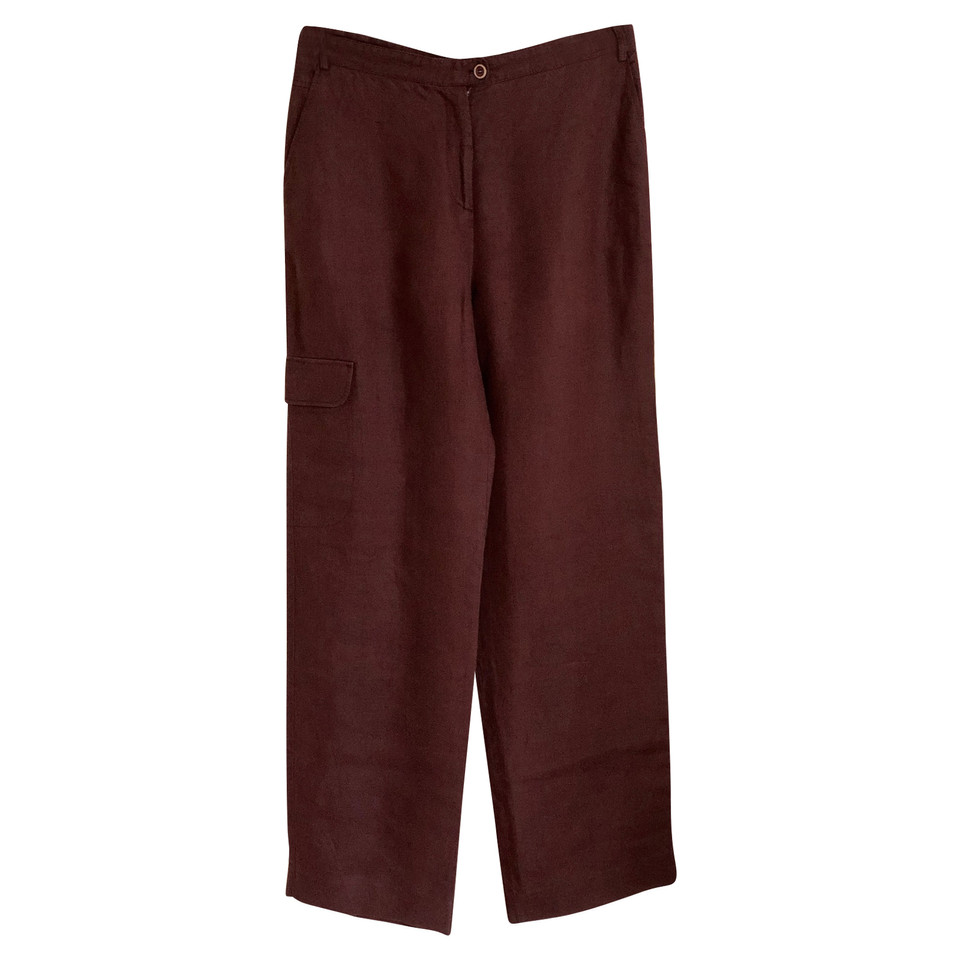 Malo Trousers Linen in Brown