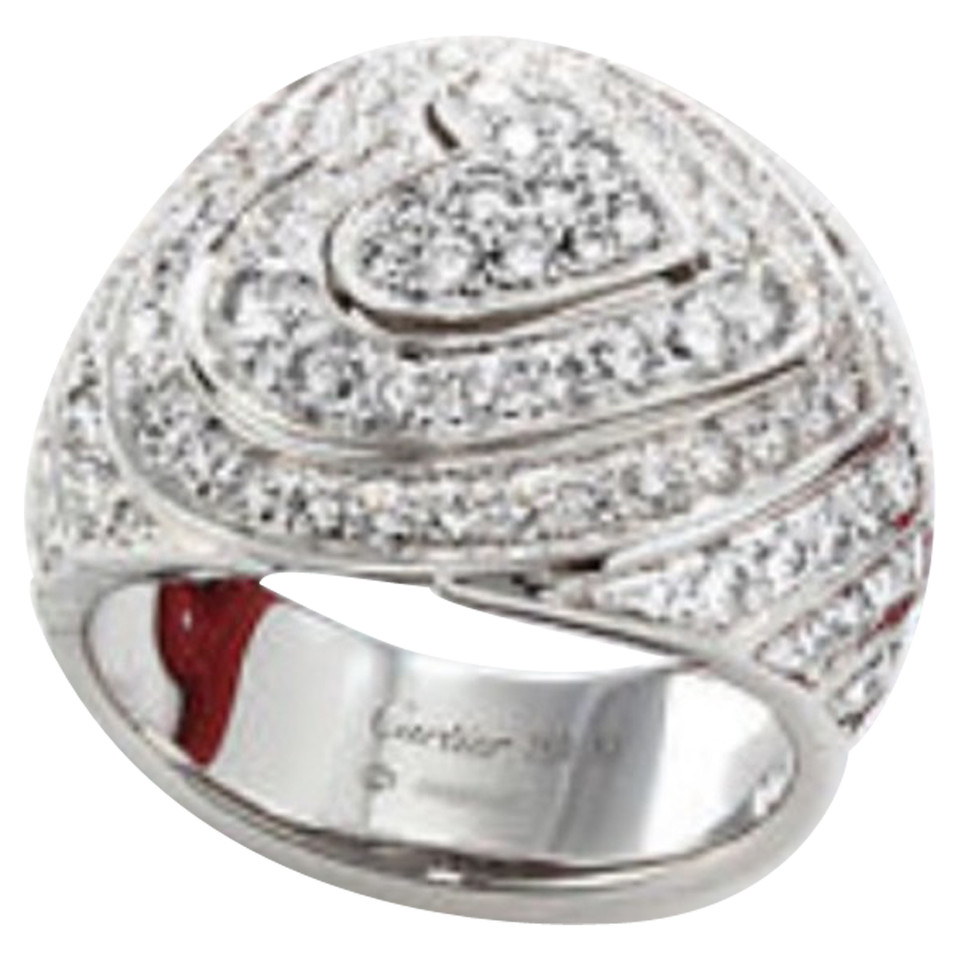 Cartier White gold ring with diamonds