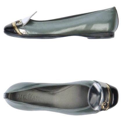 Hogan Slippers/Ballerinas Patent leather in Olive