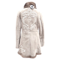 Prada Lambskin coat with mink collar